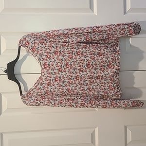 LOFT: Floral Long Sleeve Blouse